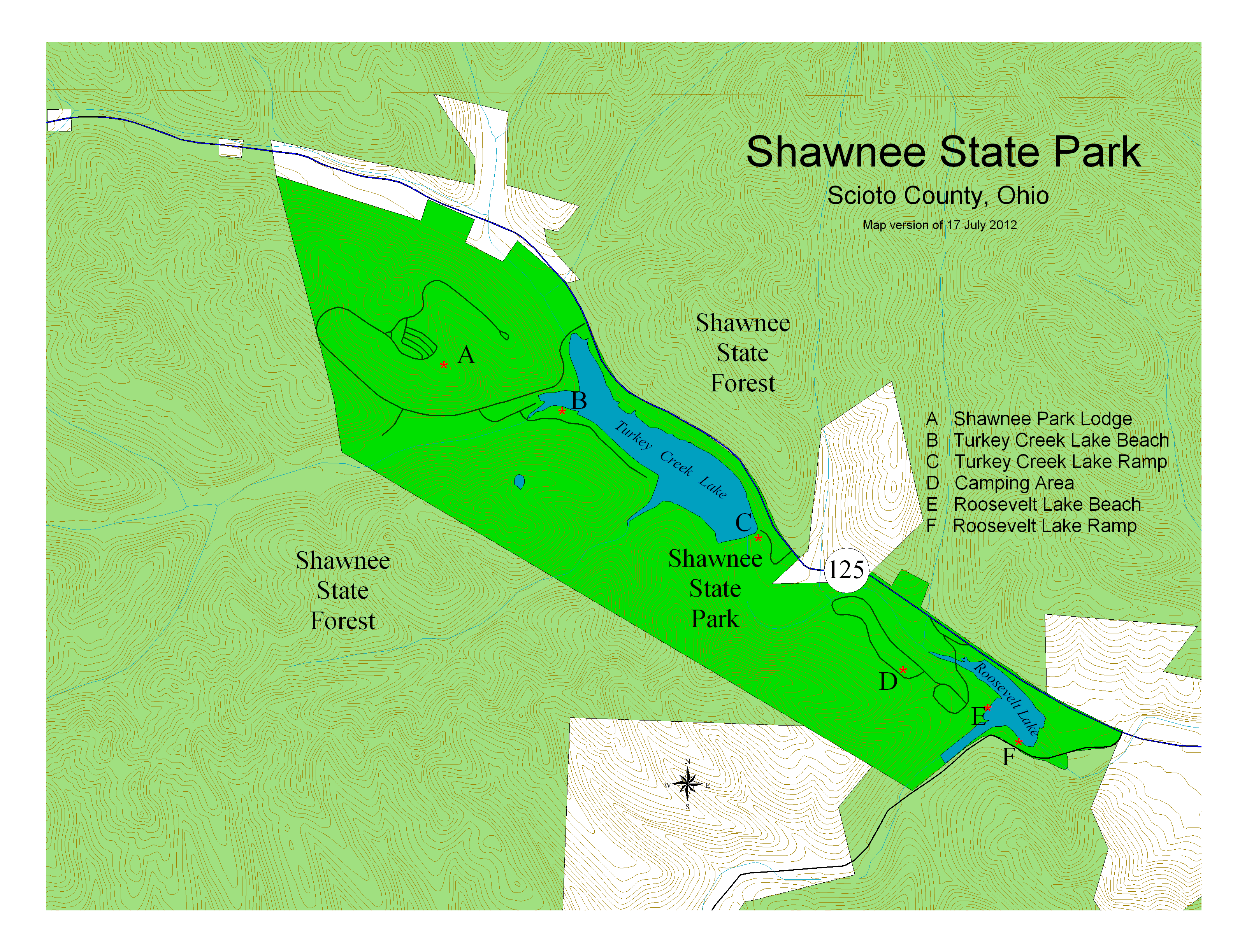Shawnee State Park Ohio Map - United States Map