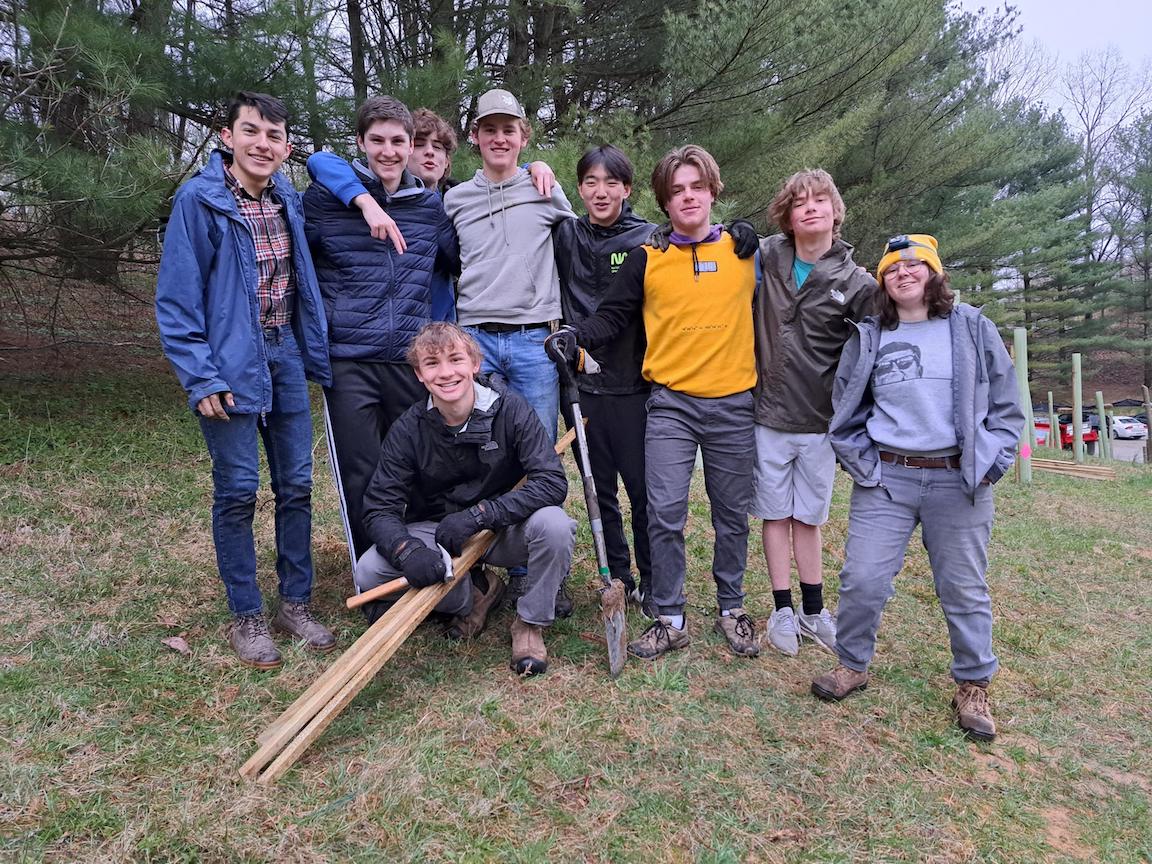 Chestnut Trees Planted  at Lindy’s Preserve